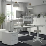 MITTZON Scrivania regolabile in altezza, elettrico bianco, 160x80 cm