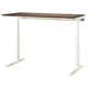 MITTZON Scrivania regolabile in altezza, elettrico impiallacciatura di noce/bianco, 160x80 cm