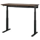 Opzione: MITTZON Scrivania regolabile in altezza, elettrico impiallacciatura di noce/nero, 140x60 cm