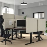 MITTZON Scrivania regolabile in altezza, elettrico impiallacciatura di noce/nero, 160x80 cm