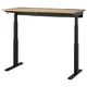 Opzione: MITTZON Scrivania regolabile in altezza, elettrico impiallacciatura di rovere/nero, 140x60 cm