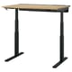 MITTZON Scrivania regolabile in altezza, elettrico impiallacciatura di rovere/nero, 120x80 cm
