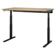 Opzione: MITTZON Scrivania regolabile in altezza, elettrico impiallacciatura di rovere/nero, 160x80 cm