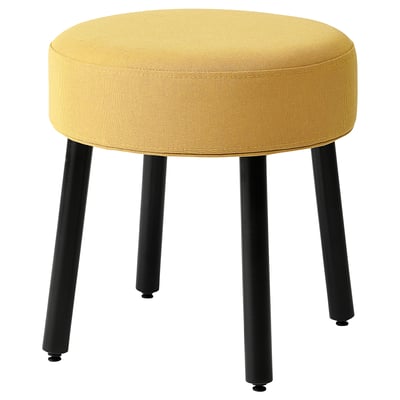MÖRTFORS Pouf, Diseröd giallo scuro, 47x47 cm
