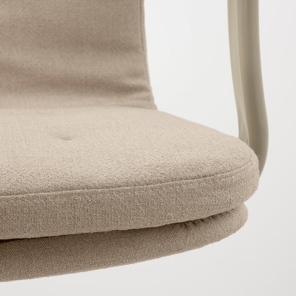 MULLFJÄLLET Sedia per riunioni con rotelle, Naggen beige
