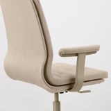 MULLFJÄLLET Sedia per riunioni con rotelle, Naggen beige