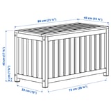 NÄMMARÖ Contenitore, mordente marrone chiaro interno/da esterno, 80x40x45 cm