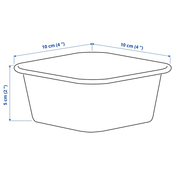 NOJIG Portaoggetti, plastica/beige, 10x10x5 cm