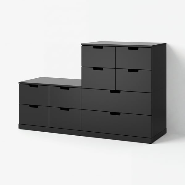 NORDLI Cassettiera con 10 cassetti, antracite, 160x99 cm