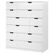 NORDLI Cassettiera con 12 cassetti, bianco, 120x145 cm