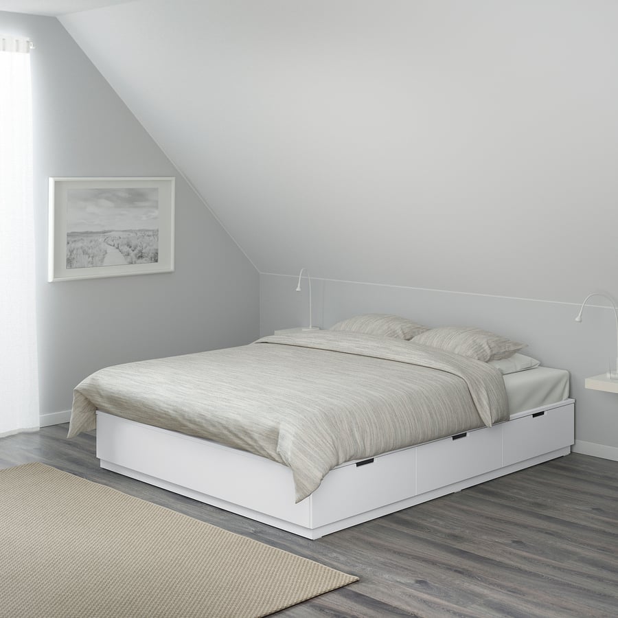 NORDLI Struttura letto con cassetti, bianco, 160x200 cm IKEA Svizzera