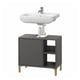 NORSÄLVEN / BJÖRKÅN Mobile lavabo/anta/lavabo/miscelat, grigio, 60x32x55 cm