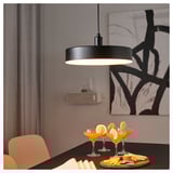 NYMÅNE Lampada a sospensione a LED, intensità regolabile wireless spettro bianco/antracite, 38 cm