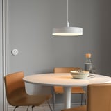 NYMÅNE Lampada a sospensione a LED, intensità regolabile wireless spettro bianco/bianco, 38 cm