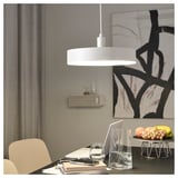 NYMÅNE Lampada a sospensione a LED, intensità regolabile wireless spettro bianco/bianco, 38 cm