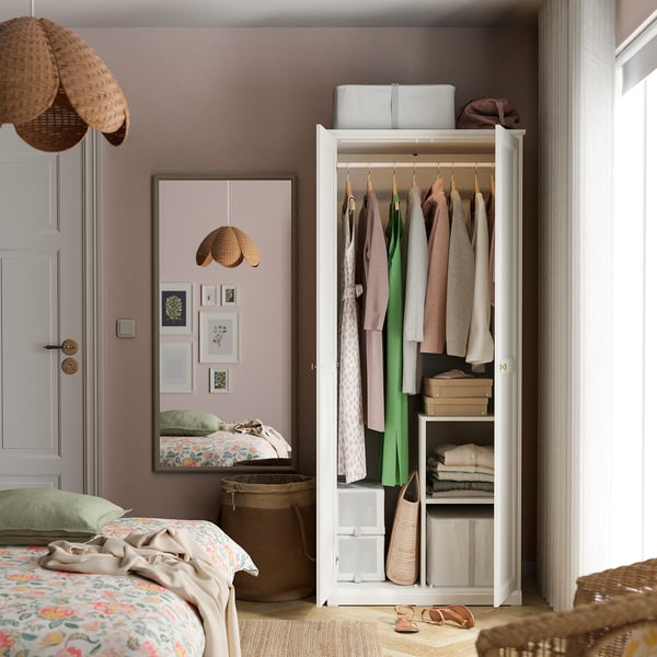 NYPONBUSKE Specchio, grigio-beige, 65x135 cm