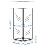 OPPEJEN / FOTINGEN Box doccia con 2 porte/piatto, 90x90x205 cm
