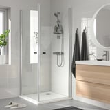 OPPEJEN / FOTINGEN Box doccia con 2 porte/piatto, 90x90x205 cm