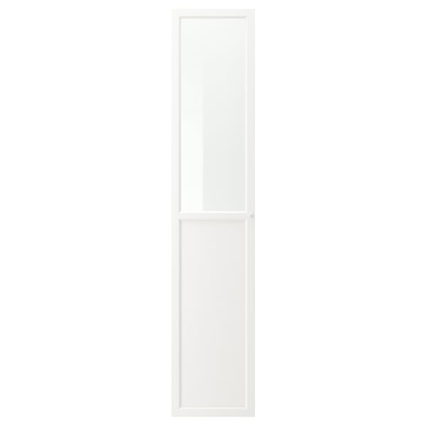 OXBERG Pannello/anta a vetro, bianco, 40x192 cm