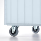 PANSARTAX Contenitore con rotelle e coperchio, trasparente grigio-blu, 33x33x23.5 cm