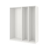 PAX 3 strutture per guardaroba, bianco, 200x58x236 cm