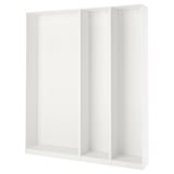 PAX 3 strutture per guardaroba, bianco, 200x35x236 cm