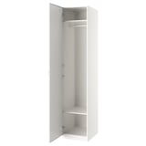 PAX / ÅHEIM Combinazione di guardaroba, bianco/vetro a specchio, 50x60x236 cm