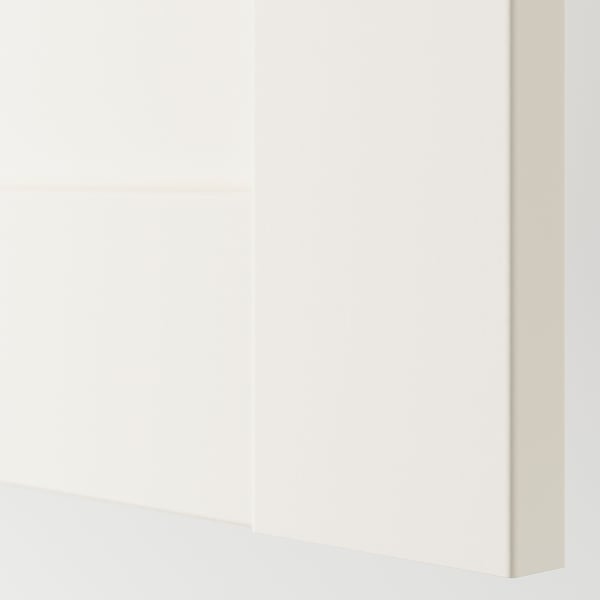 PAX / BERGSBO/ÅHEIM Combinazione di guardaroba, bianco/vetro a specchio, 150x38x201 cm
