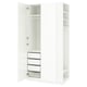 PAX / FARDAL Combinazione di guardaroba, bianco bianco lucido/bianco, 120x60x236 cm