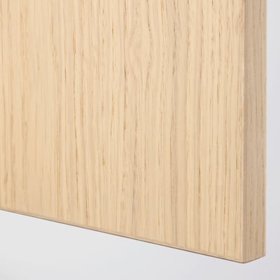 PAX / FORSAND/ÅHEIM Combinazione di guardaroba, effetto rovere con mordente bianco/vetro a specchio, 150x60x201 cm