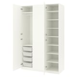 PAX / FORSAND Combinazione di guardaroba, bianco/bianco, 150x60x236 cm