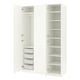 Opzione: PAX / FORSAND Combinazione di guardaroba, bianco/bianco, 150x60x236 cm
