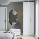PAX / FORSAND Combinazione di guardaroba, bianco/bianco, 75x60x236 cm