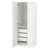 PAX / FORSAND Combinazione di guardaroba, bianco/bianco, 75x60x201 cm