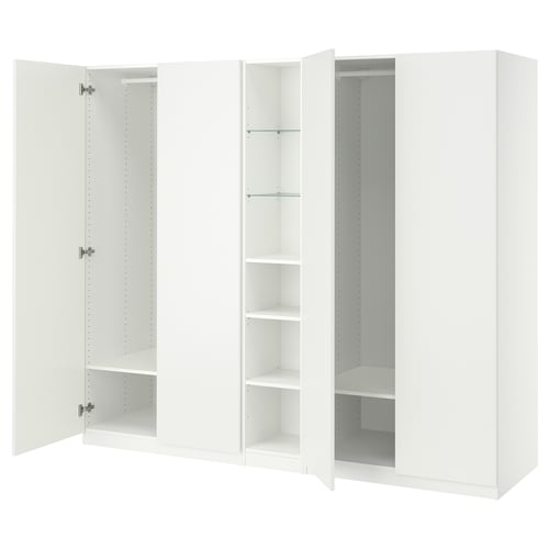 PAX / FORSAND Guardaroba, bianco/bianco, 235x60x201 cm