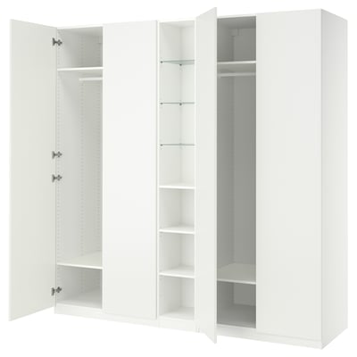 PAX / FORSAND Guardaroba, bianco/bianco, 235x60x236 cm