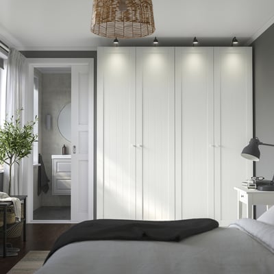 PAX / GULLABERG Combinazione di guardaroba, bianco/bianco, 200x60x236 cm