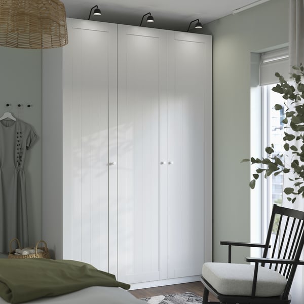 PAX / GULLABERG Combinazione di guardaroba, bianco/bianco, 150x60x236 cm