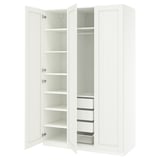 PAX / GULLABERG Combinazione di guardaroba, bianco/bianco, 150x60x236 cm