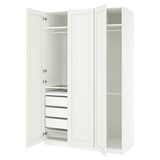 PAX / GULLABERG Combinazione di guardaroba, bianco/bianco, 150x60x236 cm