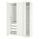 PAX / GULLABERG Combinazione di guardaroba, bianco/bianco, 150x60x236 cm