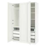 PAX / GULLABERG Combinazione di guardaroba, bianco/bianco, 150x60x236 cm