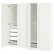 PAX / GULLABERG Combinazione di guardaroba, bianco/bianco, 200x60x201 cm