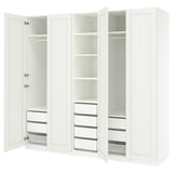 PAX / GULLABERG Combinazione di guardaroba, bianco/bianco, 250x60x236 cm
