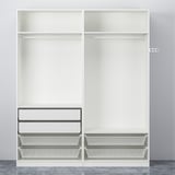 PAX / GULLABERG Combinazione di guardaroba, bianco/bianco, 200x60x236 cm