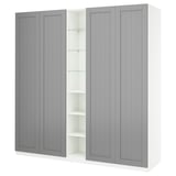 PAX / GULLABERG Combinazione di guardaroba, grigio grigio/bianco, 235x60x236 cm