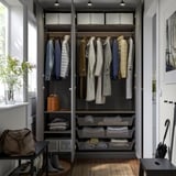 PAX / GULLABERG Combinazione di guardaroba, grigio scuro/grigio scuro, 150x60x236 cm