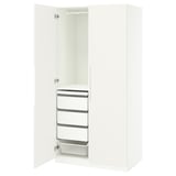 PAX / TONSTAD Combinazione di guardaroba, bianco/bianco sporco, 100x60x201 cm