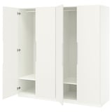 PAX / TONSTAD Combinazione di guardaroba, bianco/bianco sporco, 200x60x201 cm