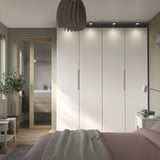 PAX / TONSTAD Combinazione di guardaroba, bianco/bianco sporco, 200x60x236 cm